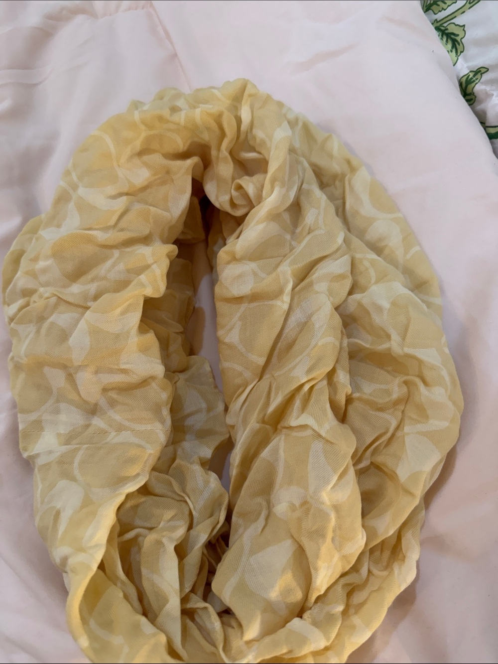Coach light Yellow Patterned Women's Infinity Scarf